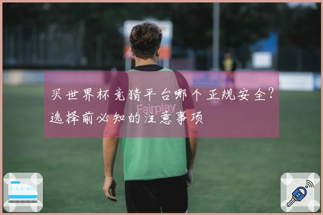 买世界杯竞猜平台哪个正规安全？选择前必知的注意事项